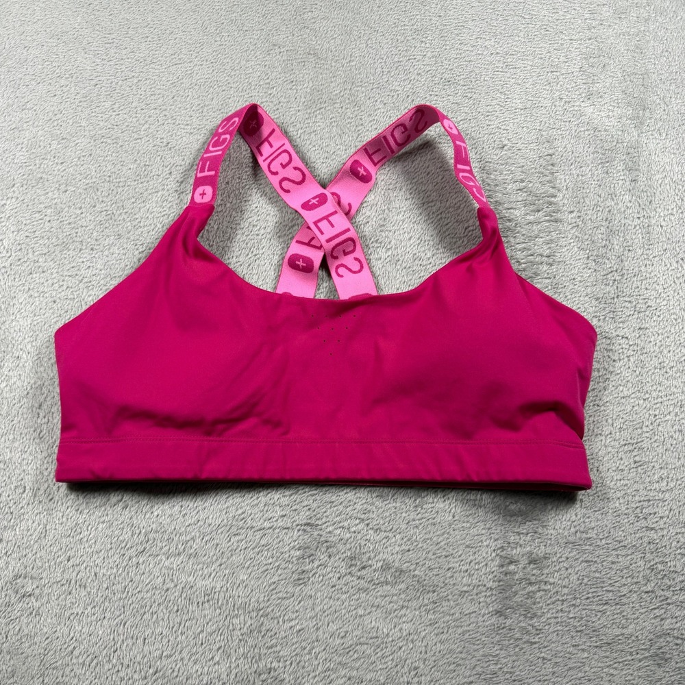 FIGS Performance Underscrub Crossback Sports Bra Size XL Pink #W22KW1005